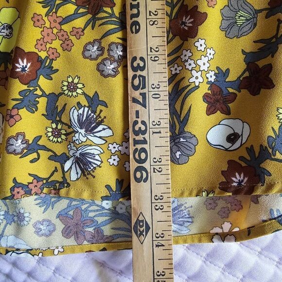 EUC WORN ONCE ELIANE ROSE FLORAL QUARTER BUTTONED PUFFED SLEEVES DRESS SIZE 10/M - Picture 14 of 16